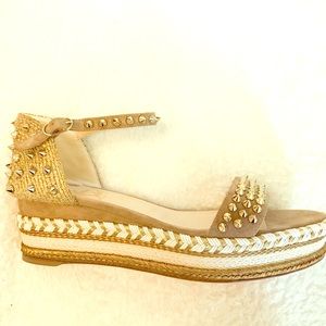 Christian Louboutin White Espadrille size 9